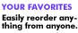 Easily reorder anything from anyone